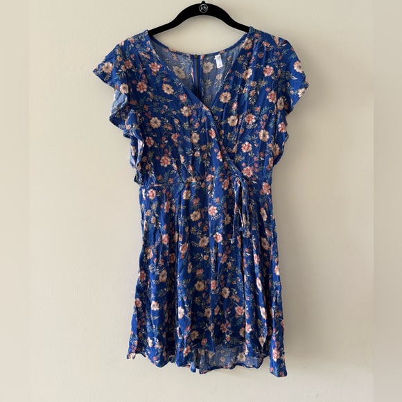 Xhilaration Blue Floral Dress - Picture 1 of 3